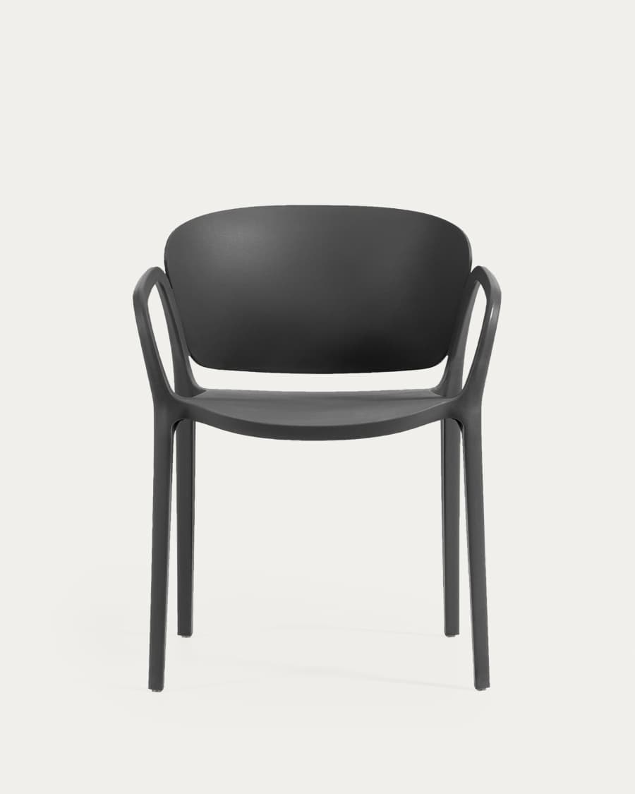 Ania stackable black garden chair