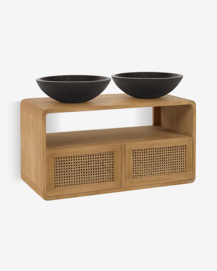 Sabiela solid teak bathroom cabinet 86 x 45 cm