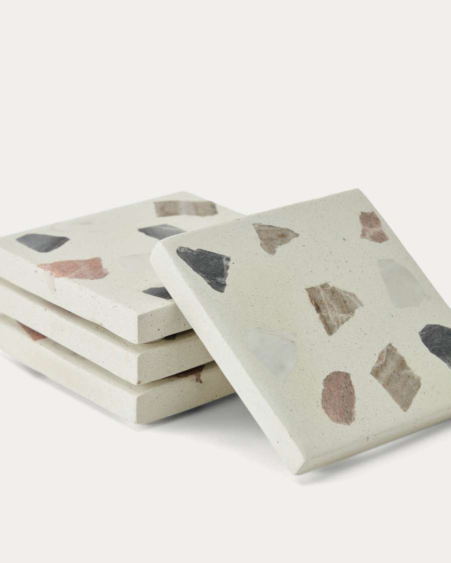 Temira set of multicoloured coasters