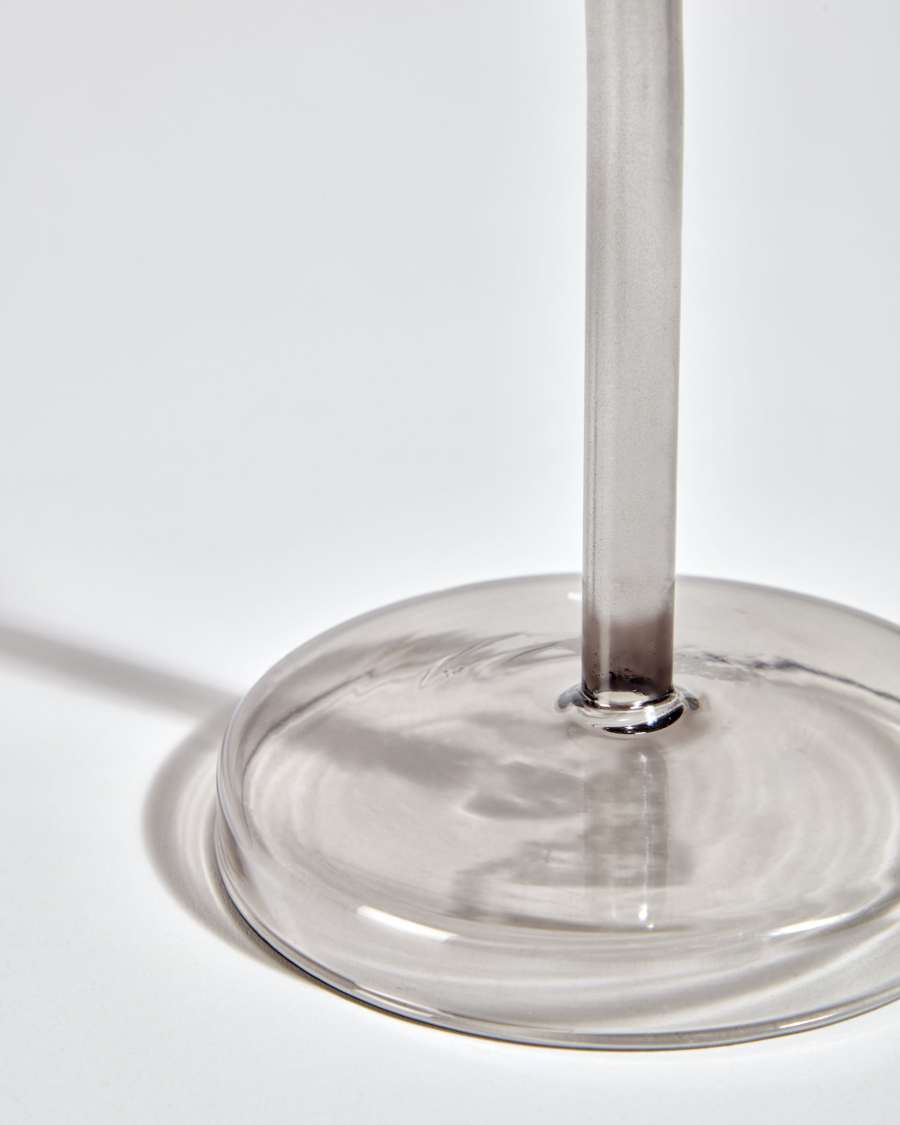 Μεγάλο κηροπήγιο Zulma large, μαύρο γυαλί