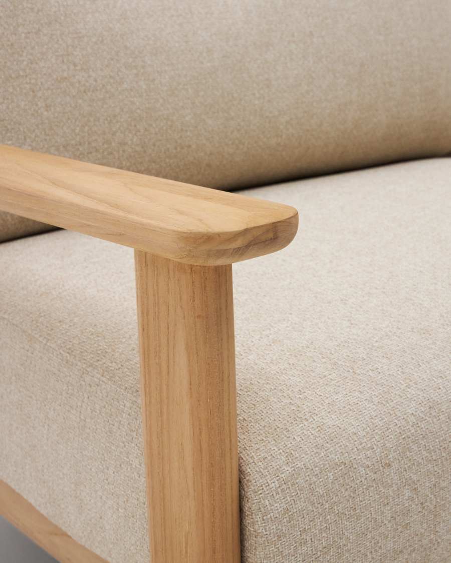 Tirant 3-seater sofa made from solid teak wood 212 cm FSC 100%