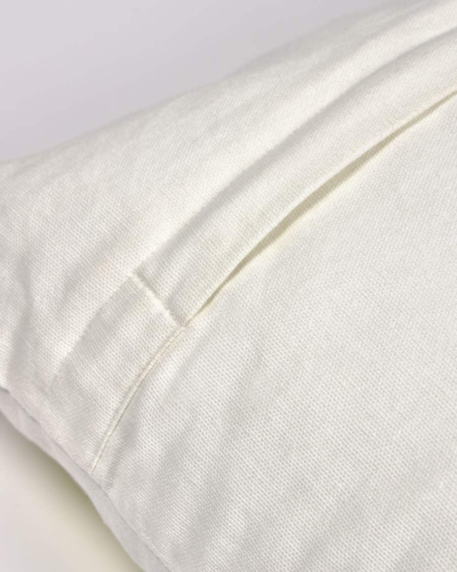 Etel 100% cotton cushion cover with white and yellow lemons 45 x 45 cm