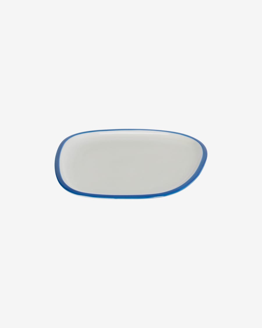 Odalin blue and white porcelain dessert plate