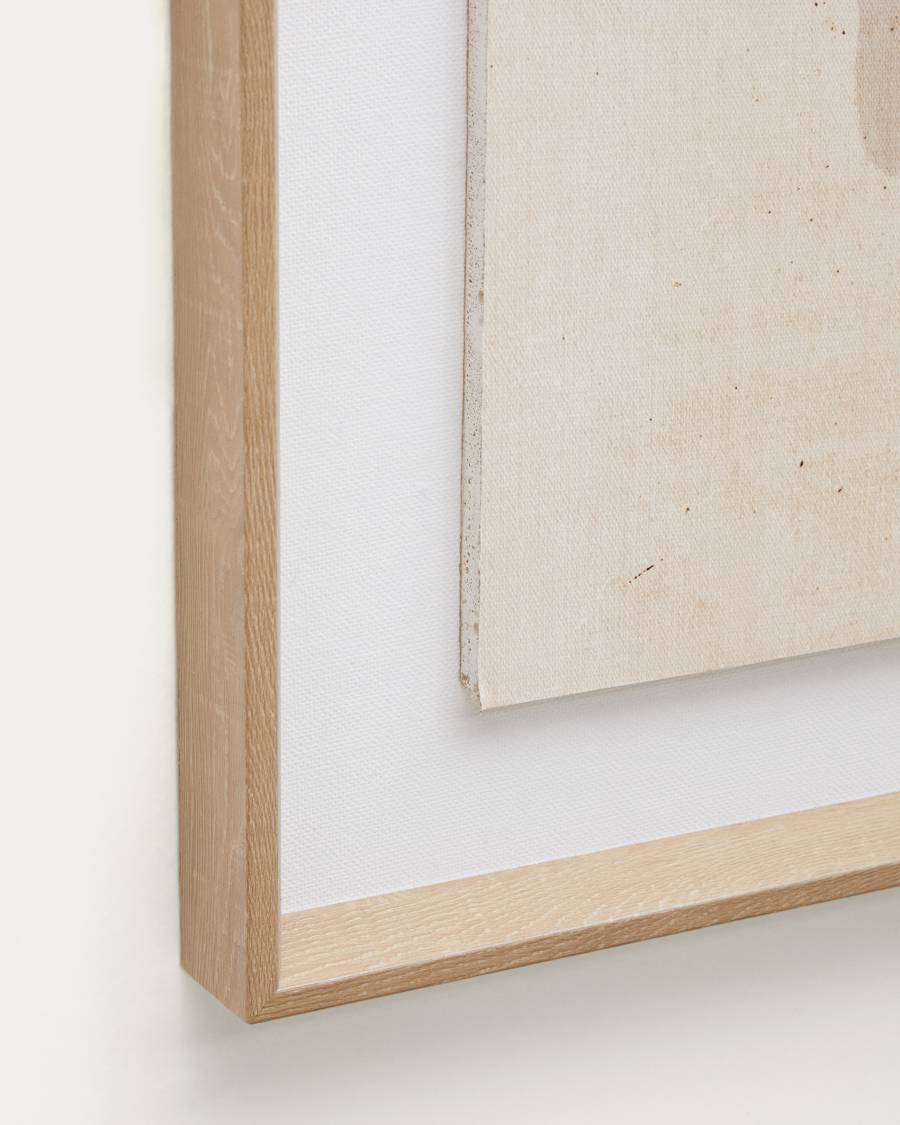 Schilderij  Sormina met bruin vierkant 60 x 90 cm