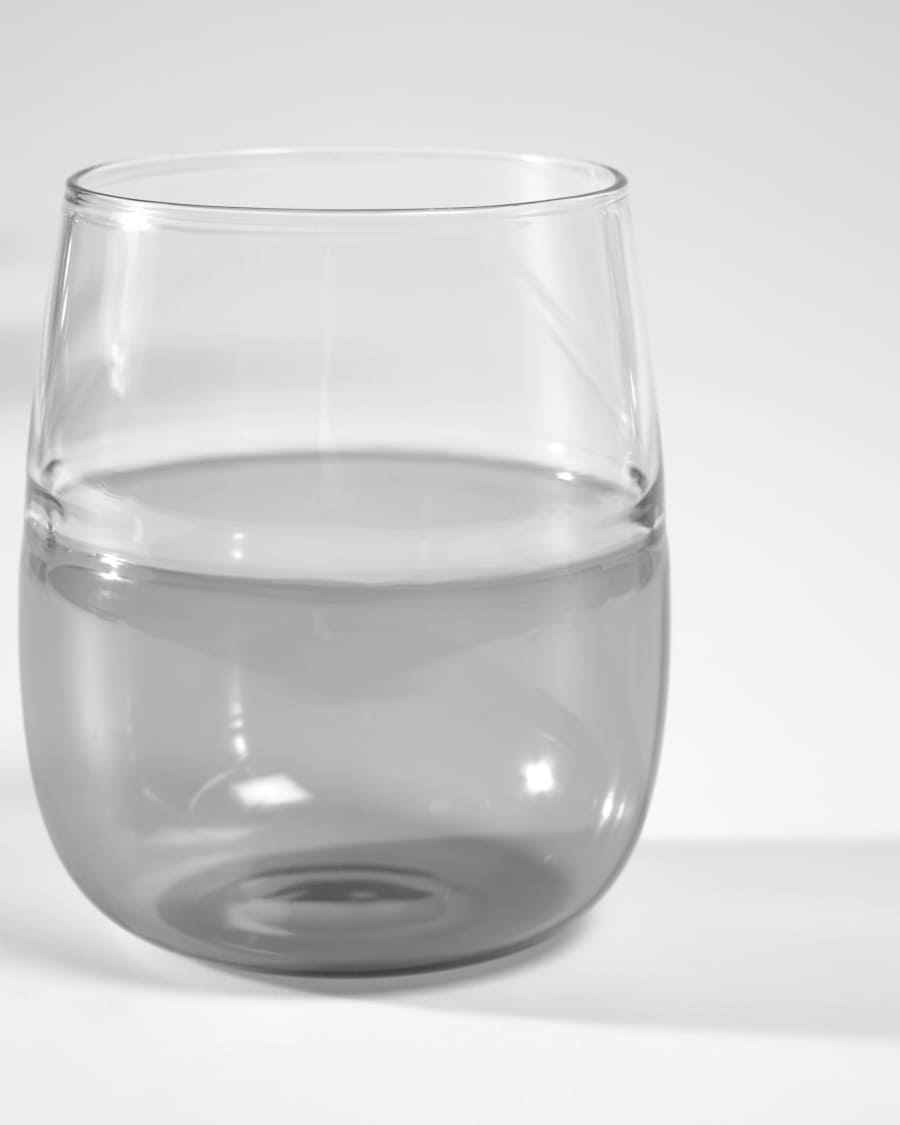 Inelia small transparent and grey glass