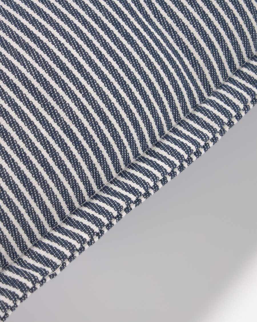 Aleria cotton cushion cover with blue and white stripes 45 x 45 cm