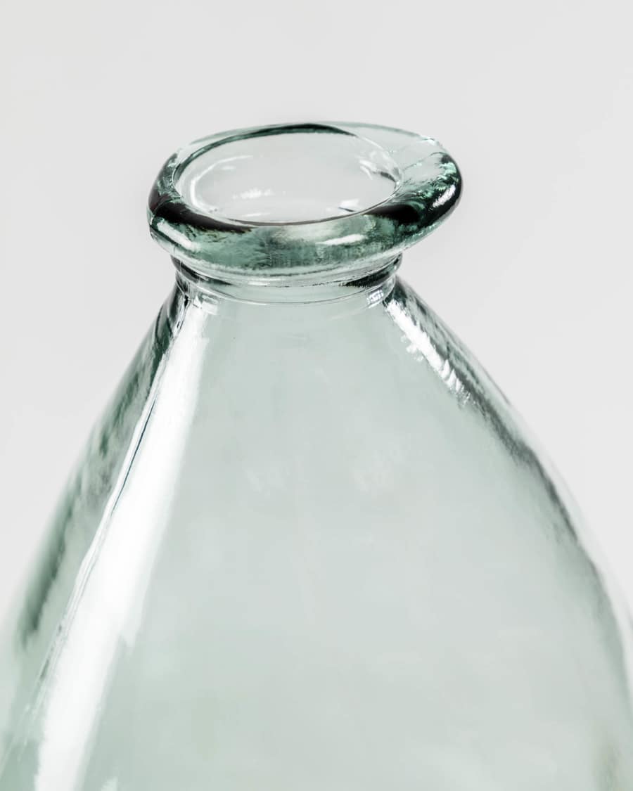 Brenna vase in 100% recycled transparent glass, 36 cm