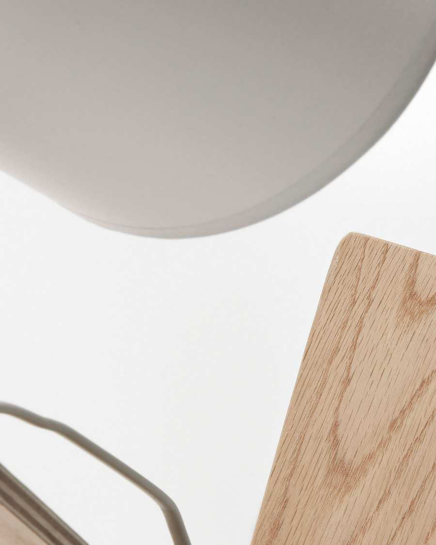 Repcy oak veneer table lamp