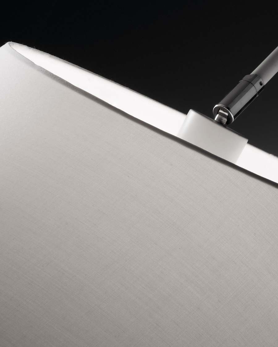 May steel floor lamp with white marble base UK adapter