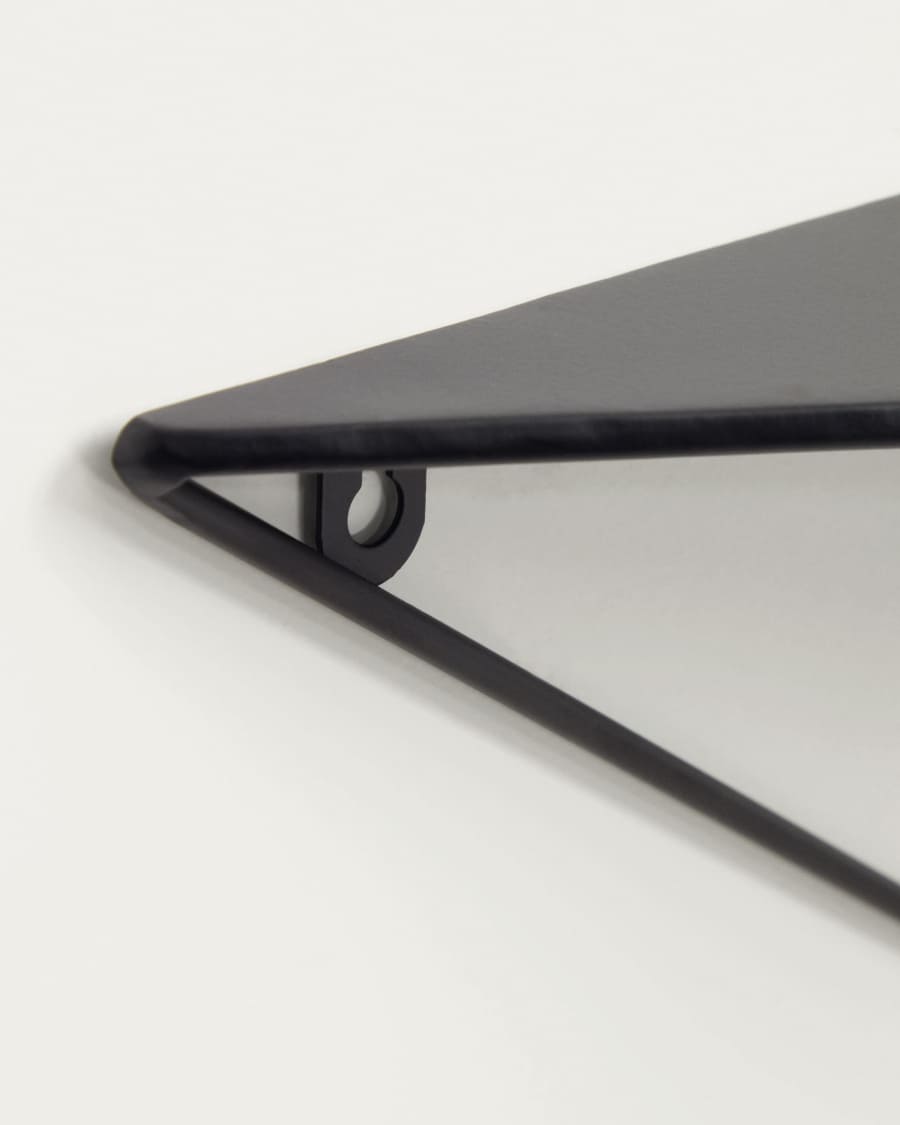 Teg prism shelf in steel with black finish 40 x 20 cm