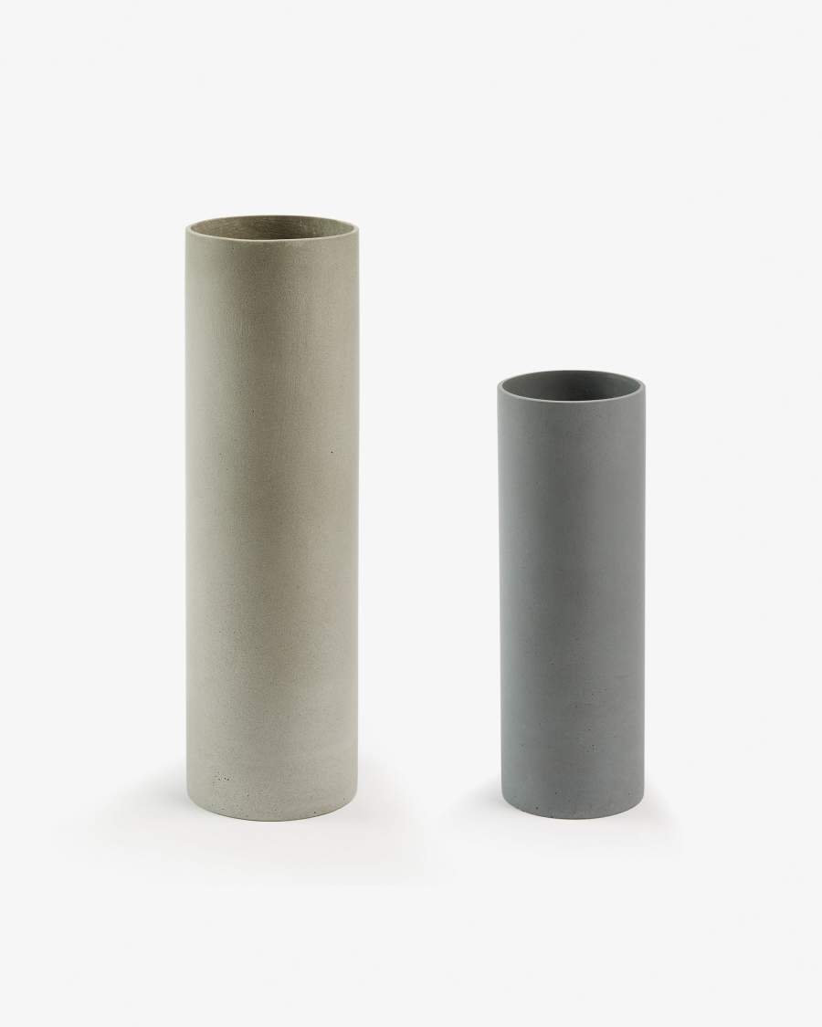 Marta set of 2 powdered stone vases