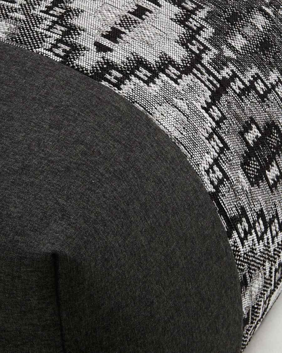 Dark grey Nazca pouf 70 x 70 cm