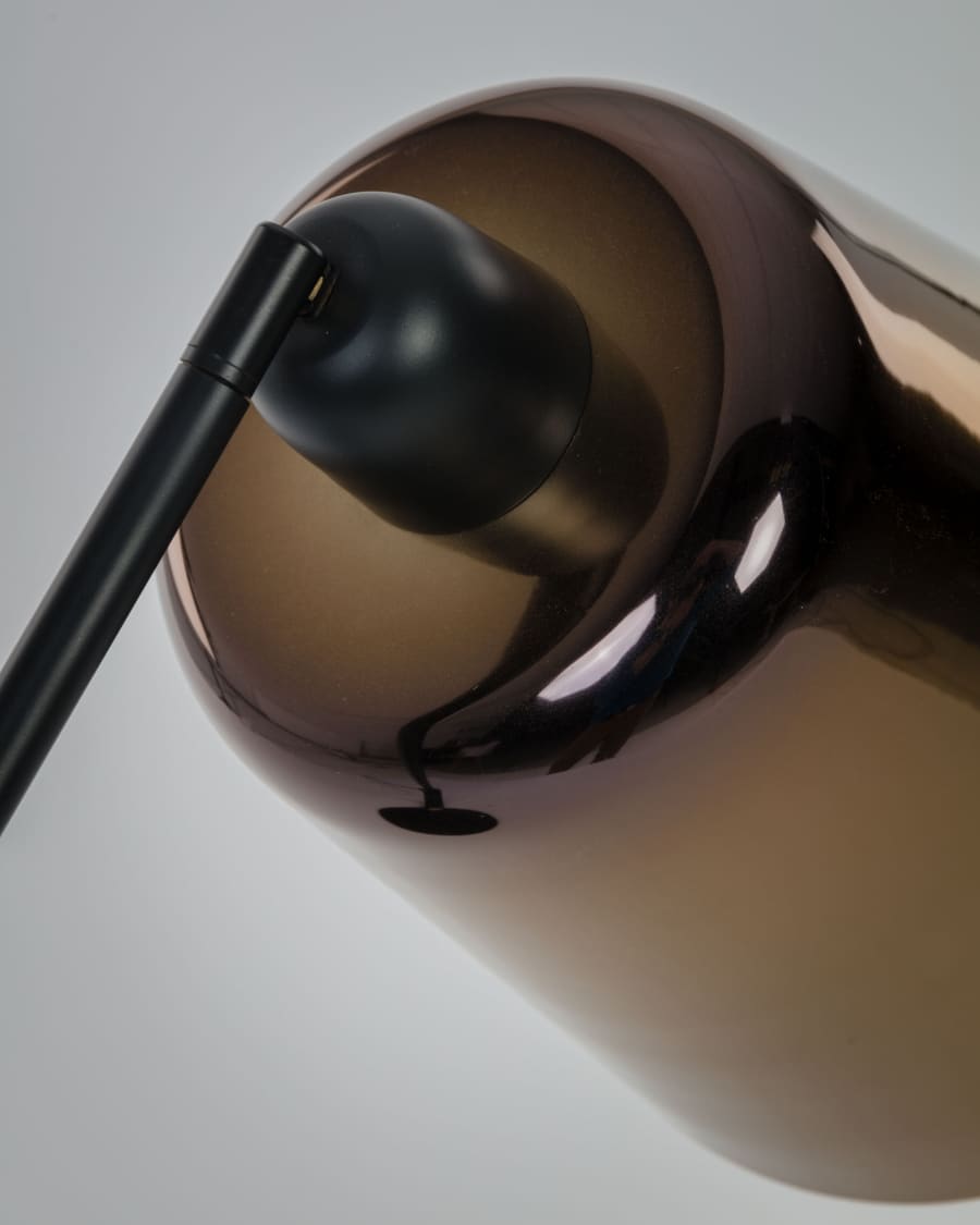 Lámpara de mesa Anina de metal con acabado negro y cobre