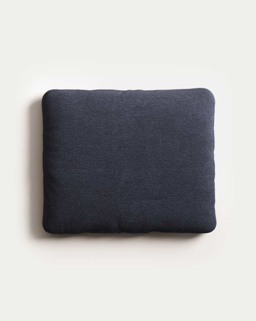 Blok fire-retardant cushion in blue chenille 50 x 60cm
