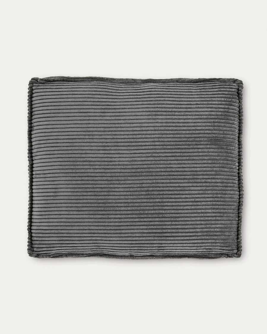 Blok cushion in grey thick corduroy 50 x 60cm