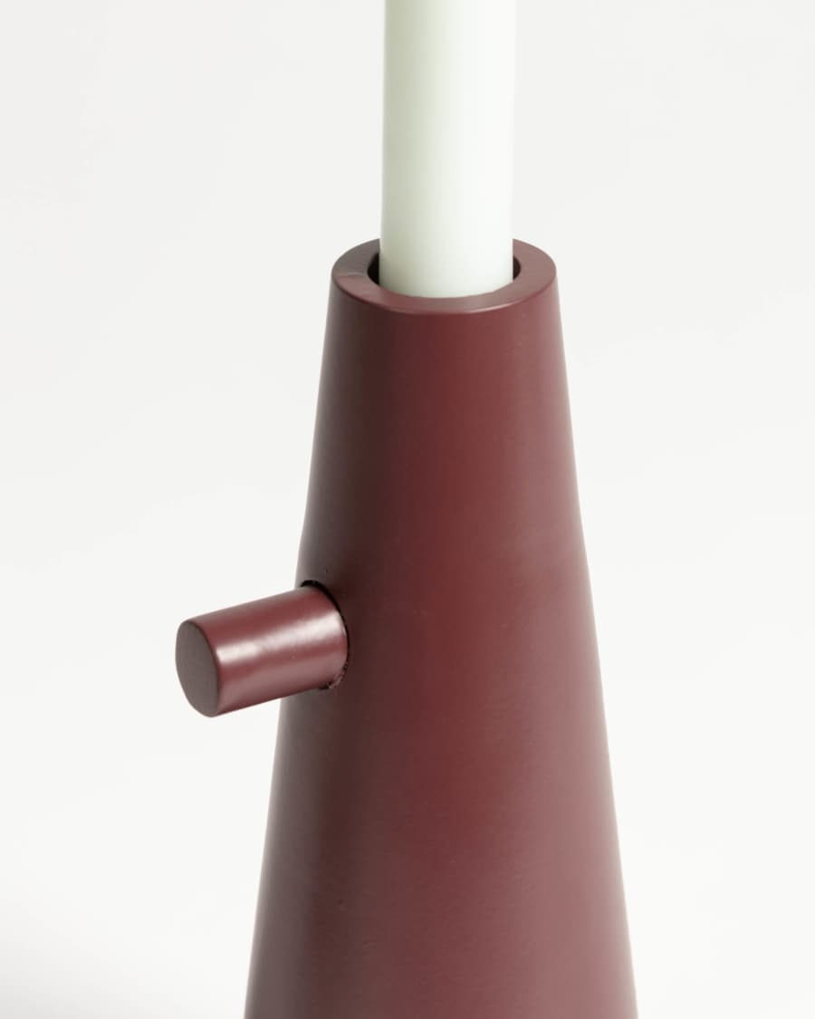 Philana metal candle holder garnet