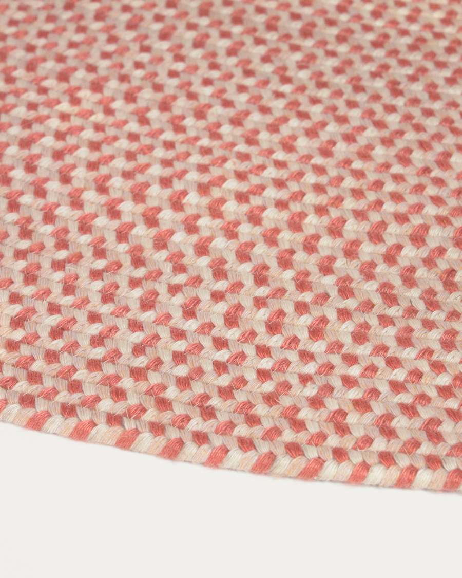 Tappeto rotondo Rodhe 100% PET color terracotta Ø 150 cm
