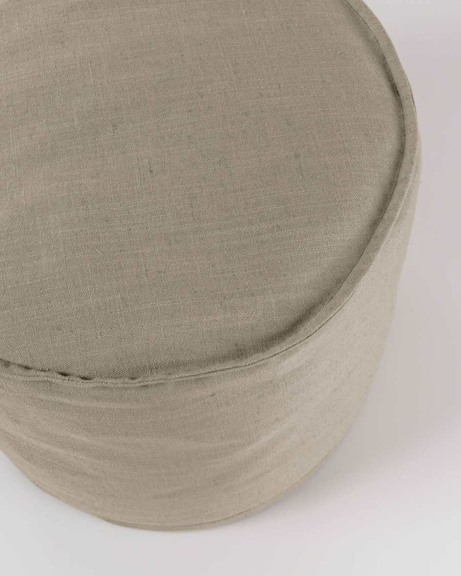 Πουφ Maelina Ø 42 εκ, μπεζ