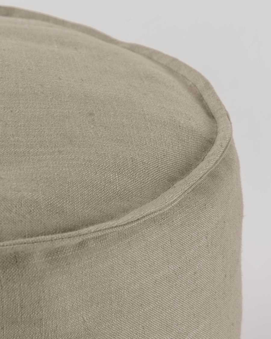 Πουφ Maelina Ø 42 εκ, μπεζ