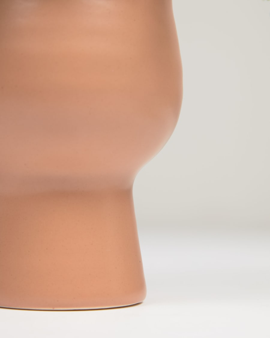 Τεχνητό φυτό Myriophyllum, ροζ κεραμική γλάστρα 21.6 εκ