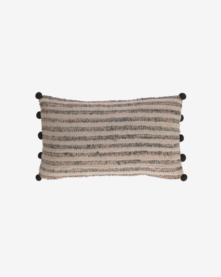 Fodera cuscino Briksa multicolore con nappine blu 30 x 50 cm