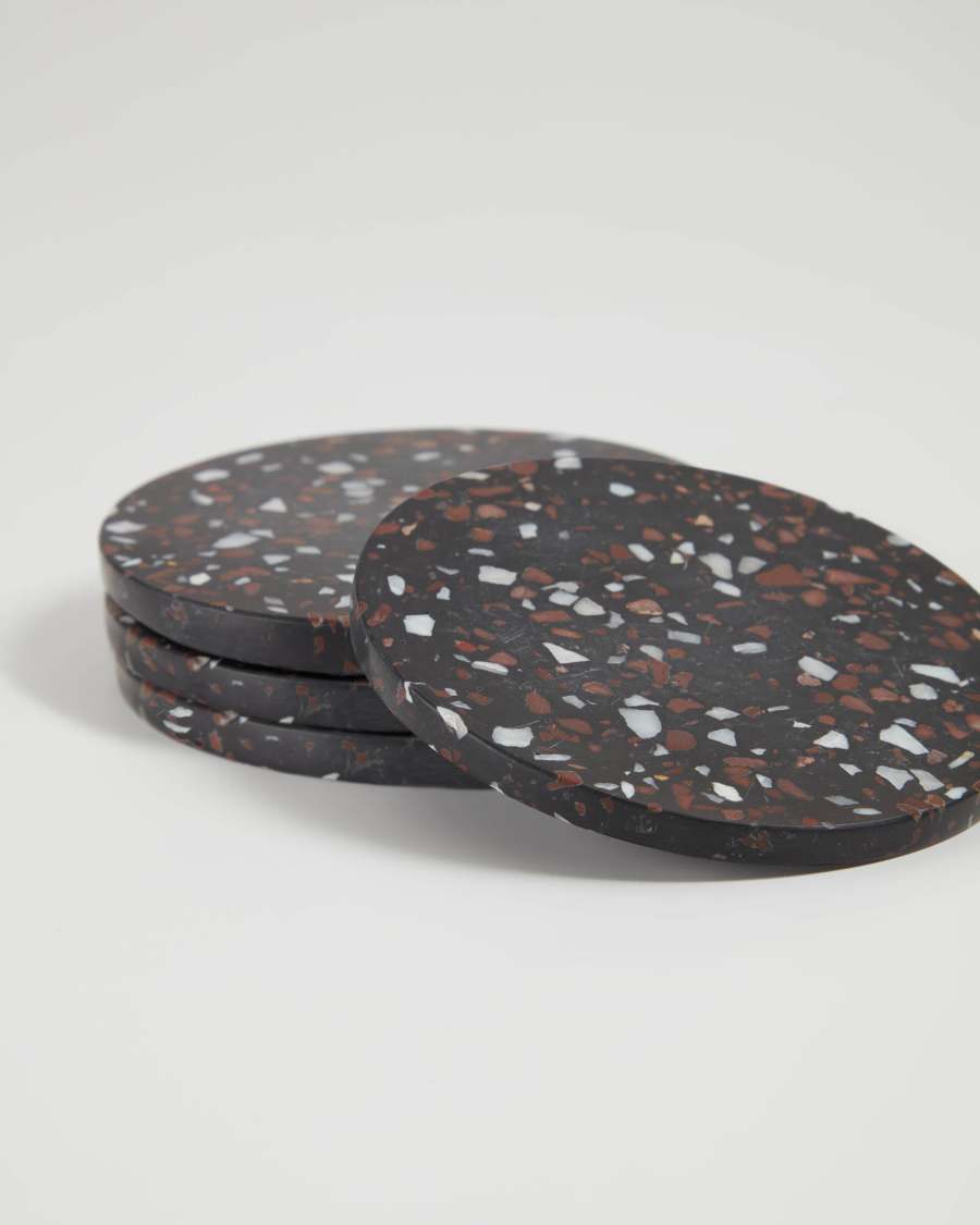 Σετ 4 σουβέρ Tiana, μαύρο