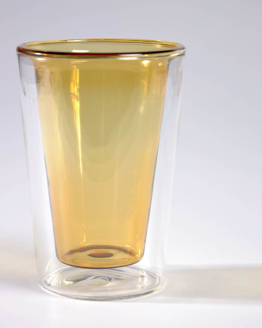 Aryas transparent and yellow glass