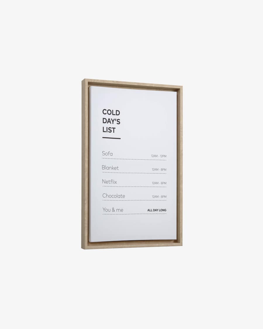 Annelise cold day's list picture wood frame 50 x 30 cm