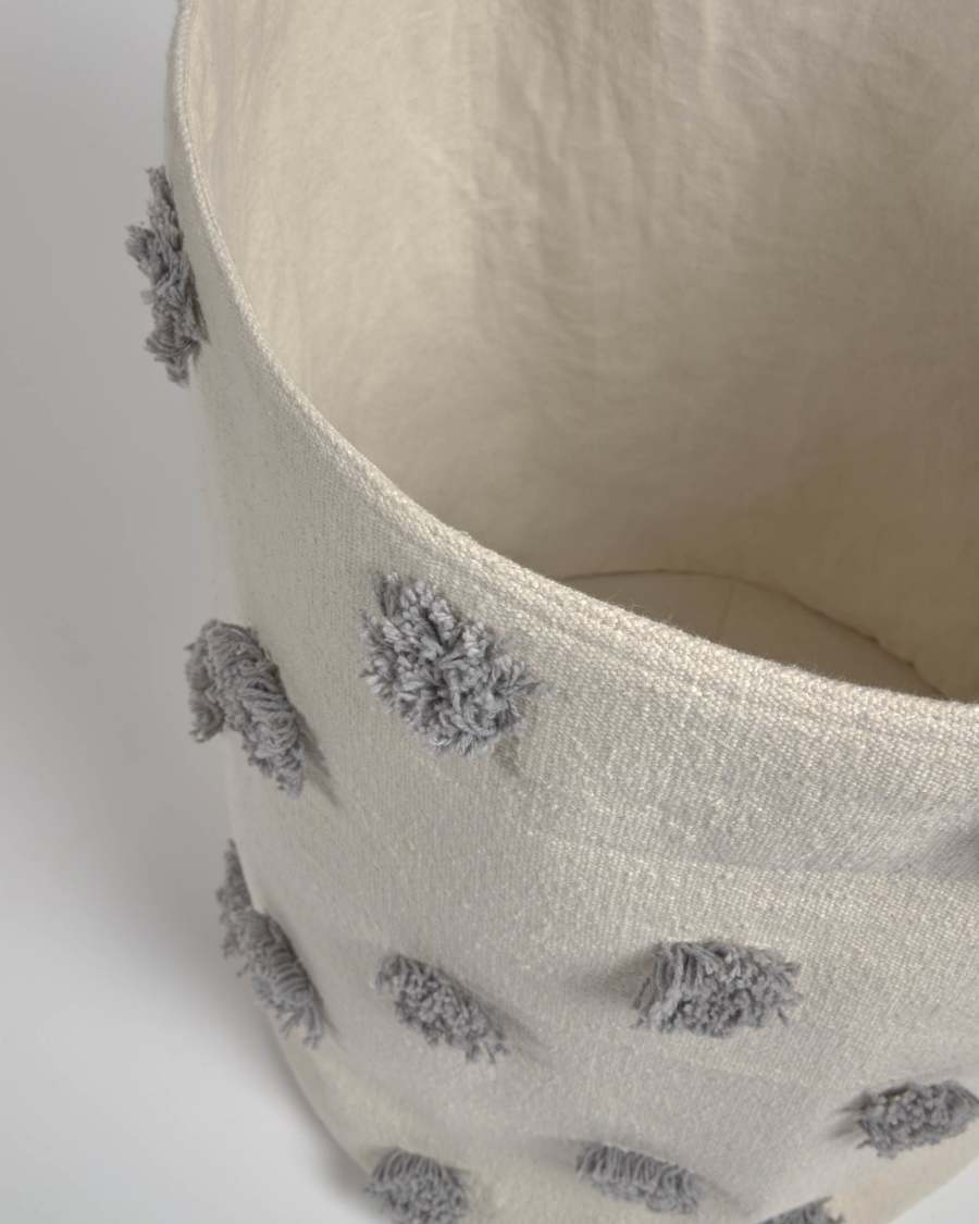 Cesta grande Khrista 100% cotone (GOTS) grigio