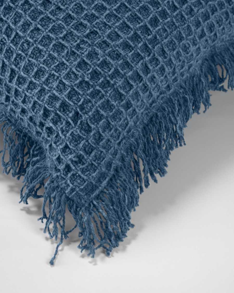 Shallowy 100% cotton cushion cover in blue 45 x 45 cm