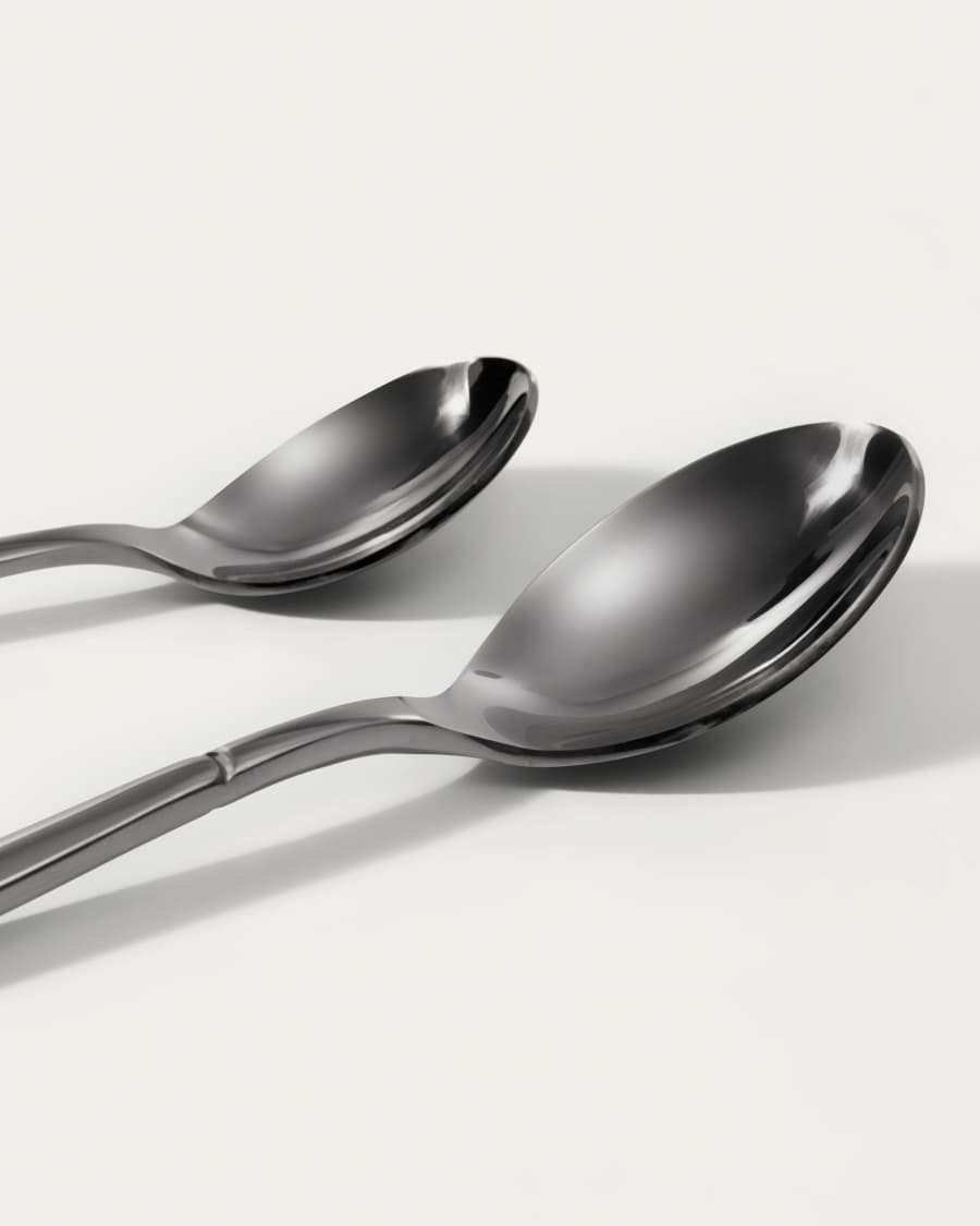 Crisps square handle 16-piece silvery cutlery set