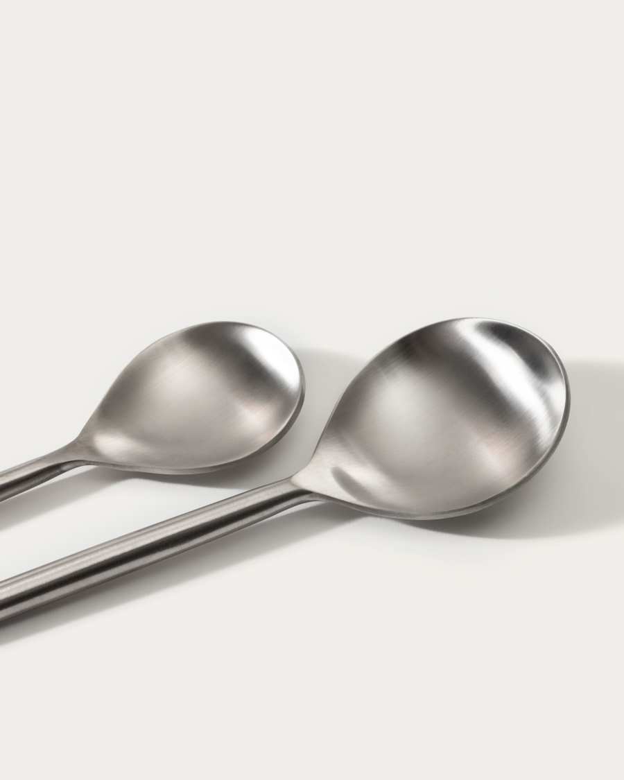 Crisps rounded handle 16-piece silvery cutlery set