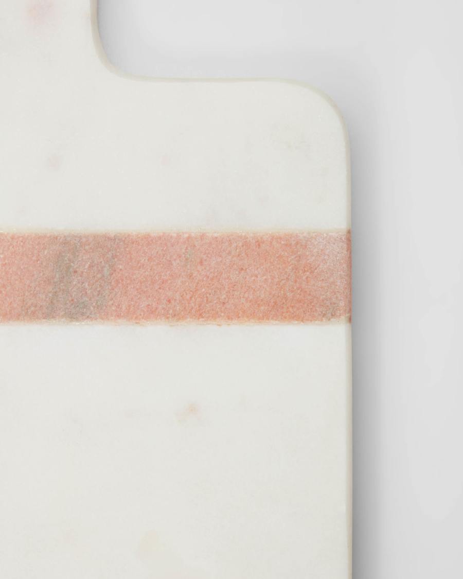 Taula de servir Jesiah marbre blanc i rosa