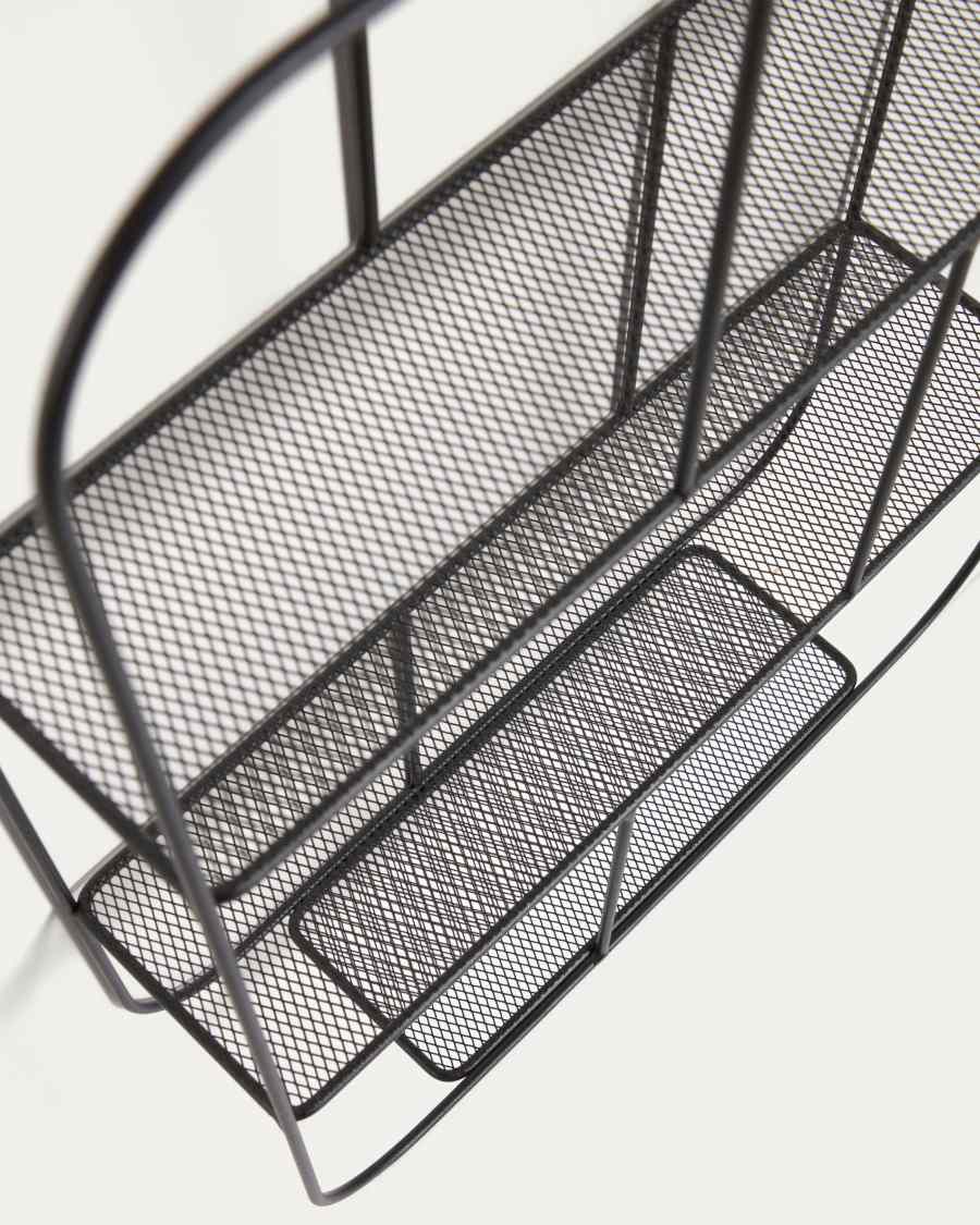 Ράφια Veneranda, μέταλλο σε μαύρο φινίρισμα, 42 x 60 εκ