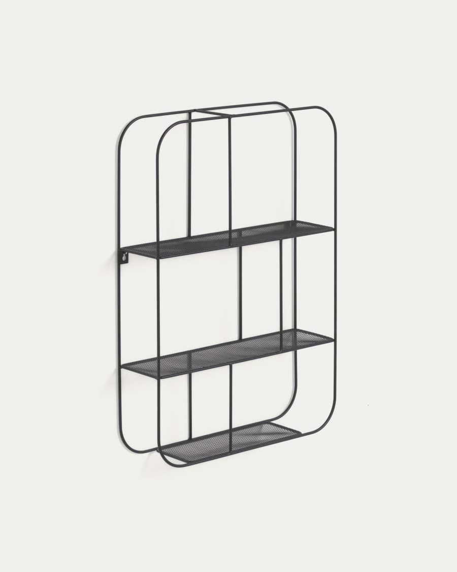 Ράφια Veneranda, μέταλλο σε μαύρο φινίρισμα, 42 x 60 εκ