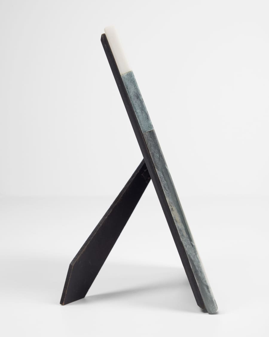 Fotolijst Wilmina in groen marmer en hout 23 x 18 cm