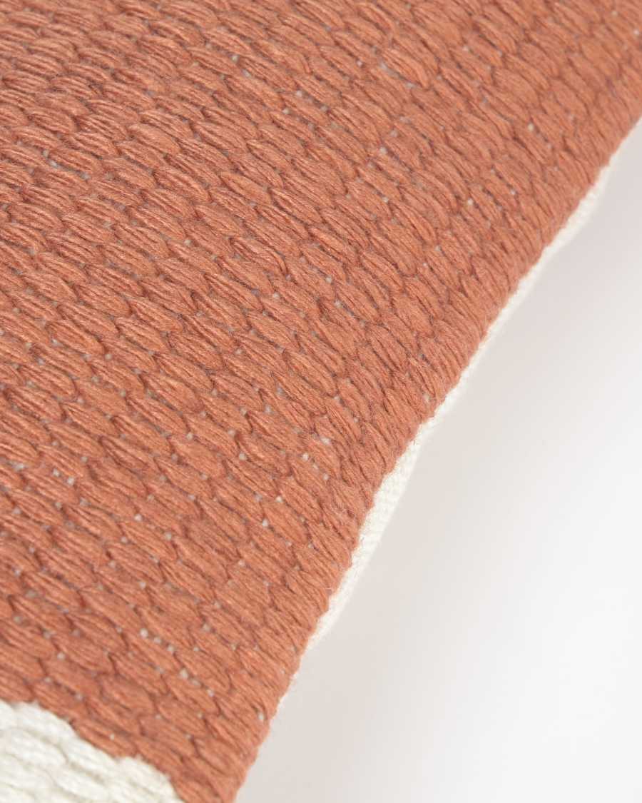 Isaura cushion cover 100% PET in terracotta 30 x 50 cm