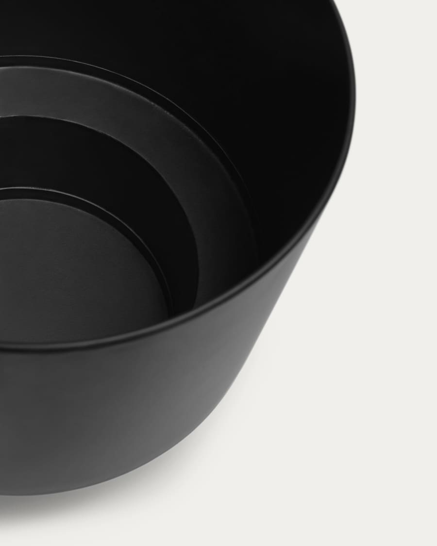 Mash black metal planter Ø 28 cm