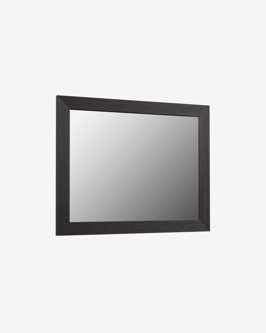 Wilany wide frame mirror in MDF with dark finish 47 x 57.5 cm
