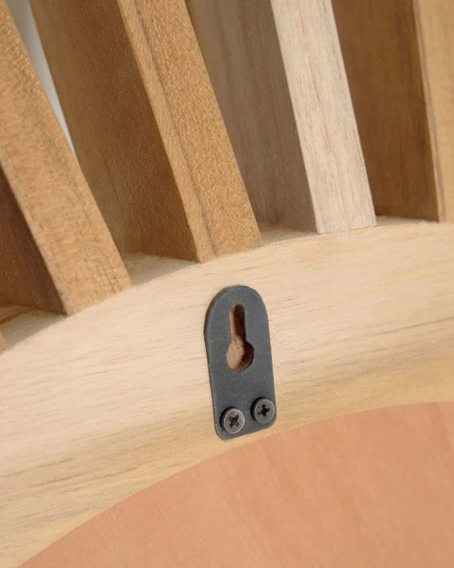 Ena round solid teak mirror 79 cm