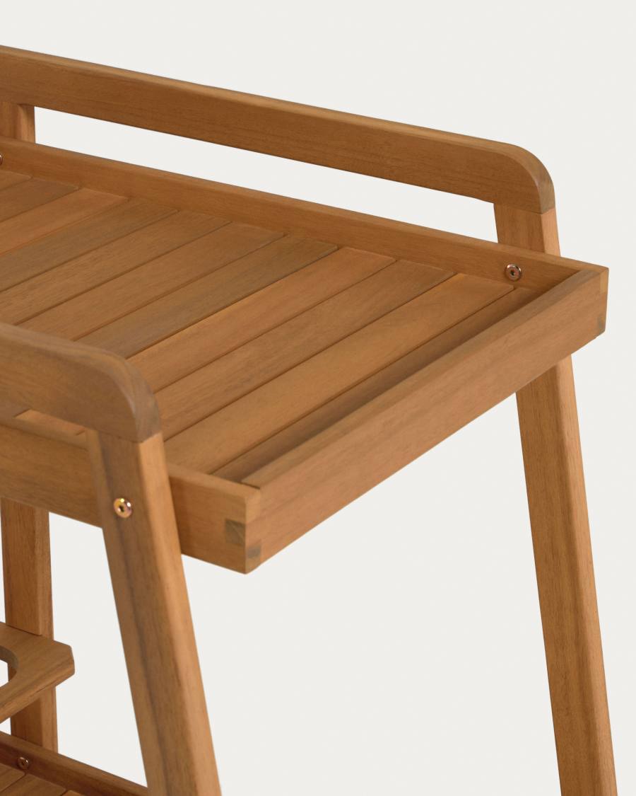 Felisa solid acacia hostess trolley FSC 100%