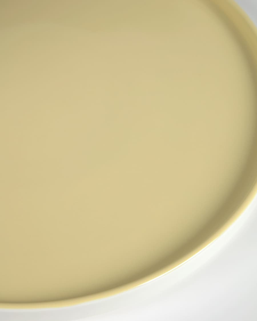 Midori ceramic dessert plate in yellow