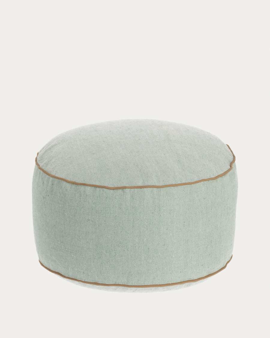 Pouf Dalila en PET vert de Ø 60cm