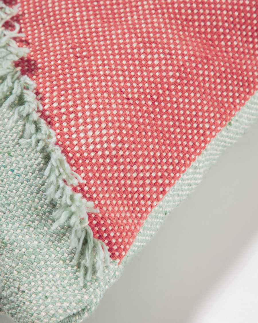 Dalila kussenhoes in PET met groene rand