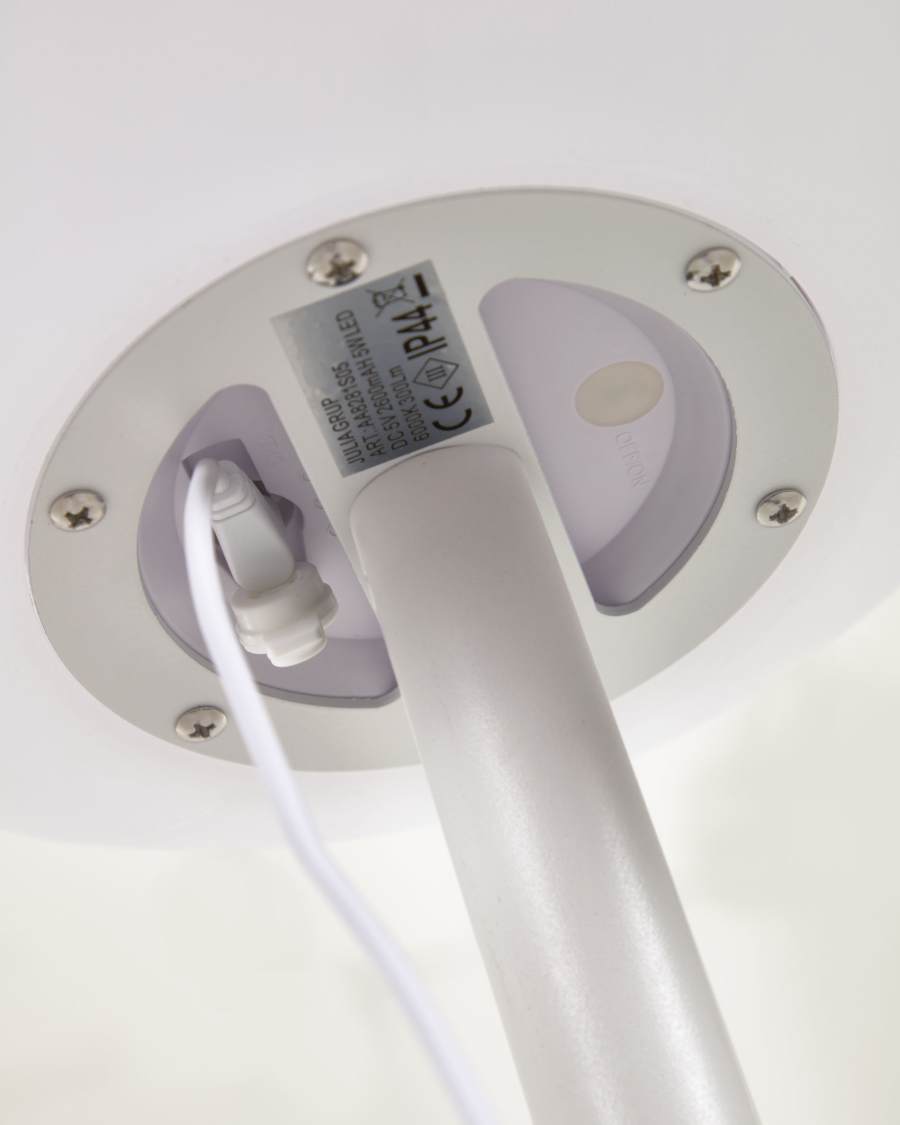 Outdoor Dinesh floor lamp in white steel