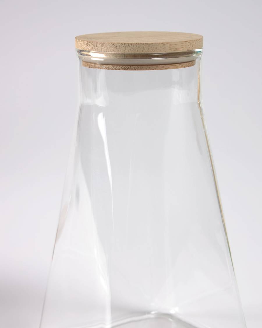 Bocal Adalis en verre transparent format moyen