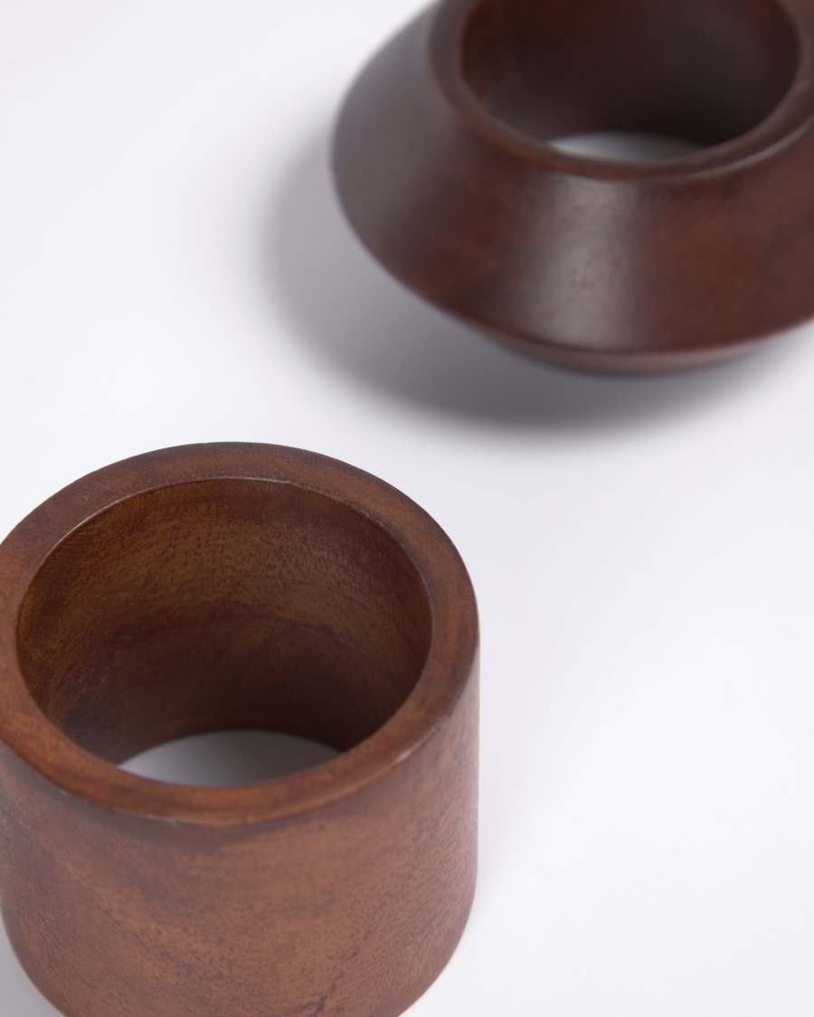Set Tamar di 2 portatovaglioli in legno massello di acacia