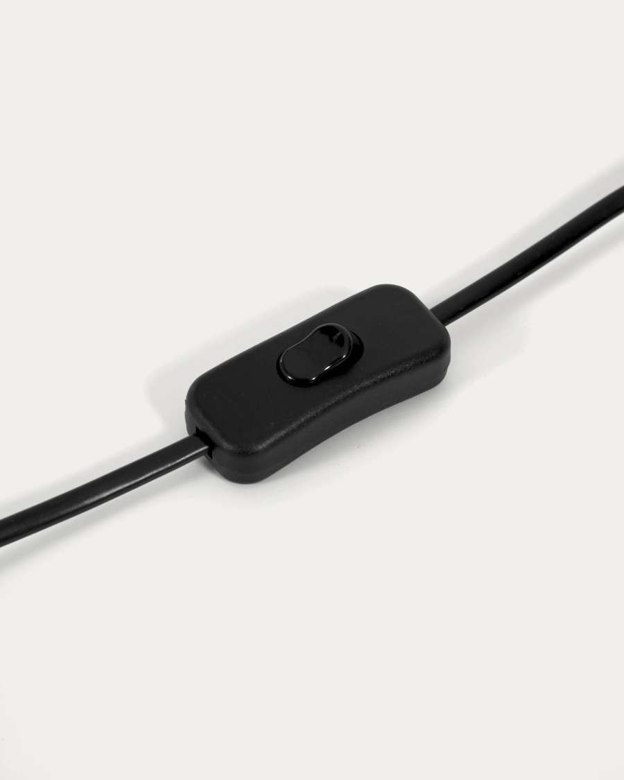 Hestia table lamp in metal with brass and grey glass finish