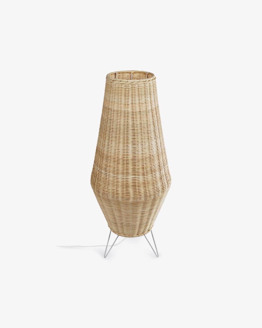 Large Kamaria floor lamp in rattan with natural finish1