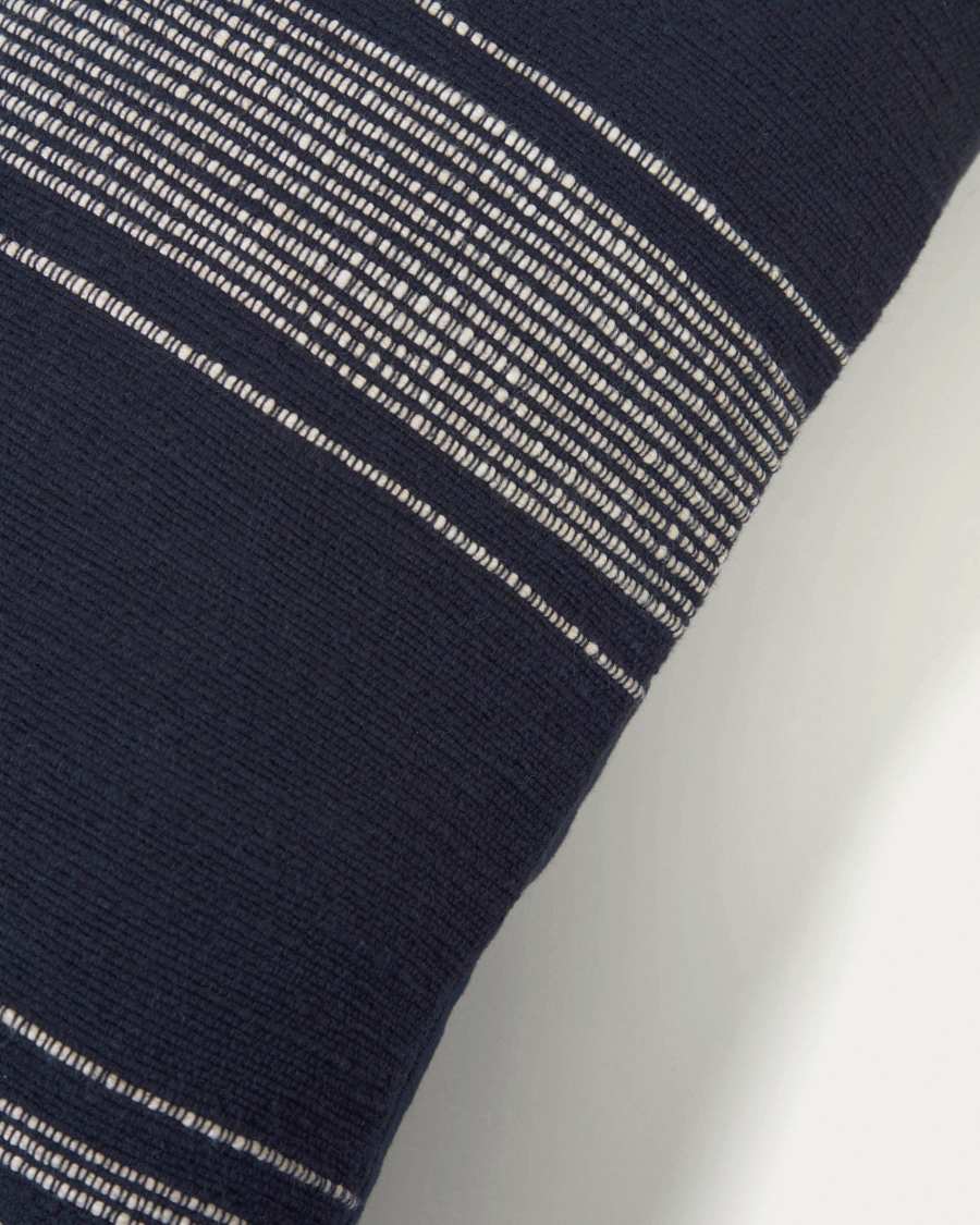 Adalgisa cotton cushion cover with black and white stripes 30 x 50 cm